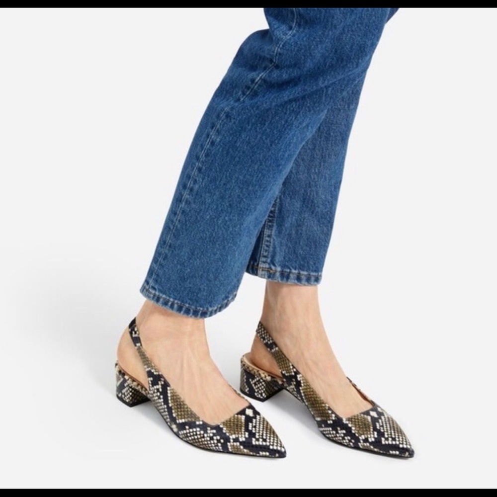 Everlane Slingback Python Shoe Size 7.5. - image 3